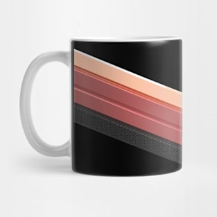 shiny pink rose gold and black leather chevrons home decor design Mug